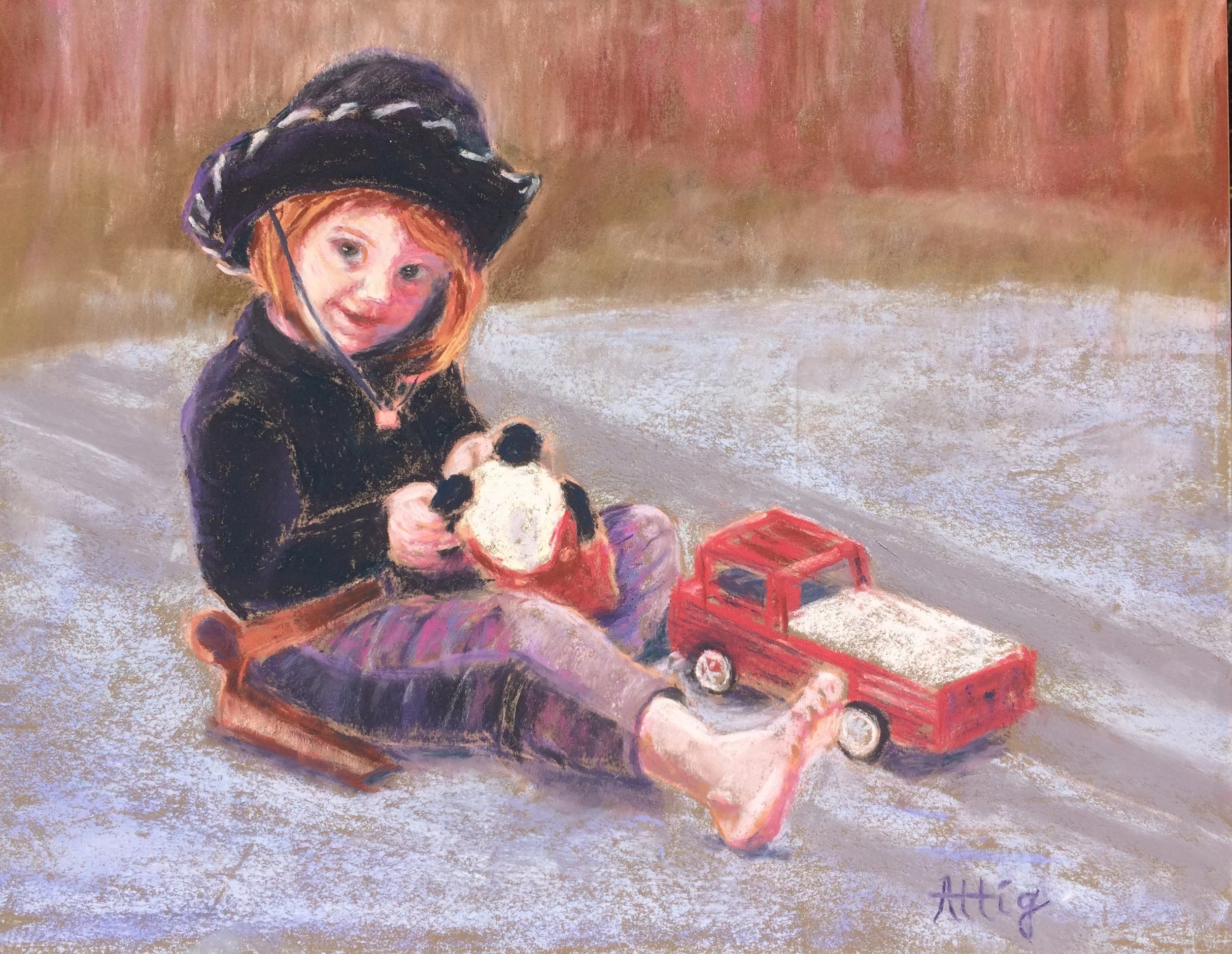 I Wanna be a Cowgirl 9x12 Pastel Private Collection