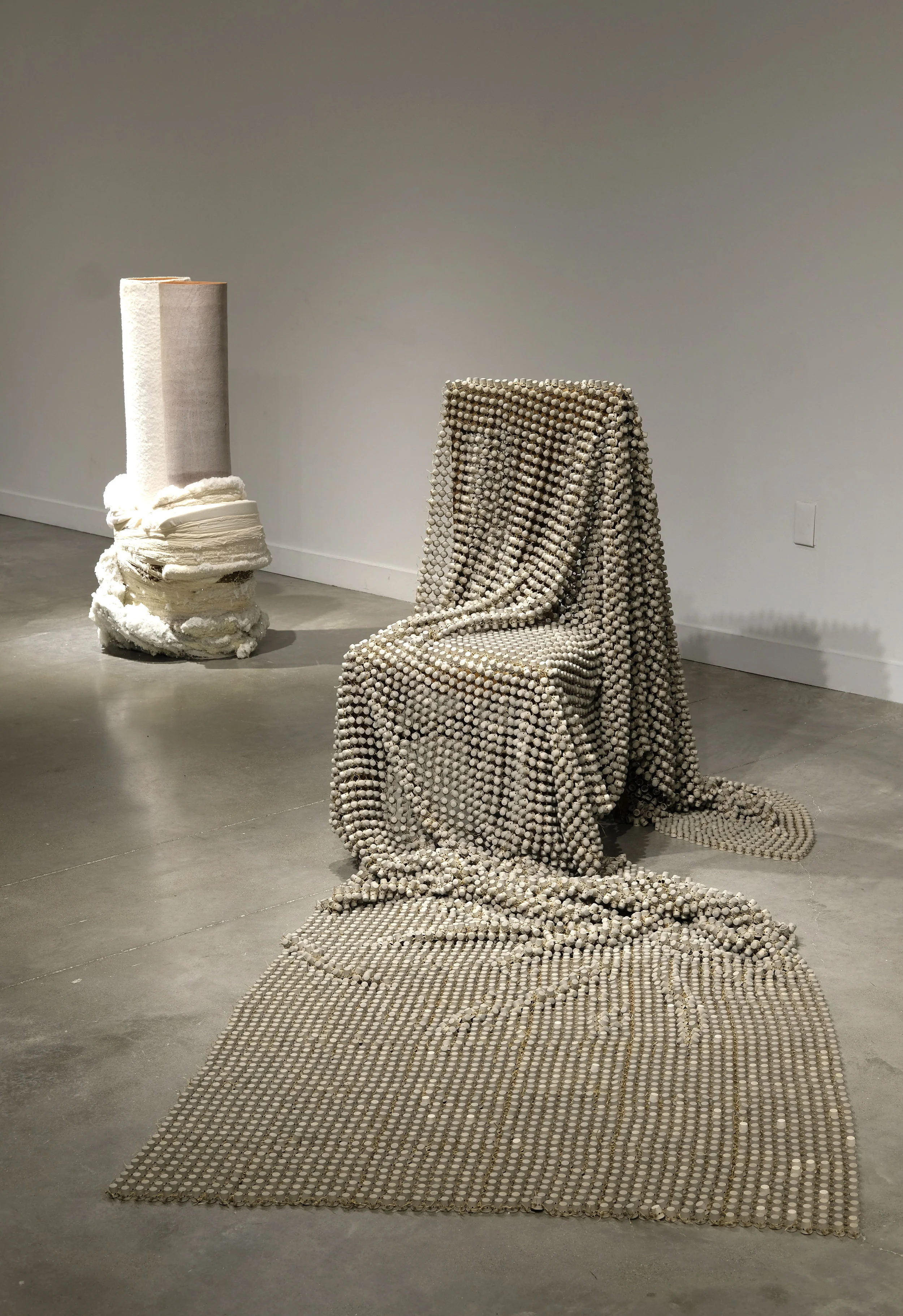 10,962 2017 porcelain, waxed thread, chair photo by Bill Randall.