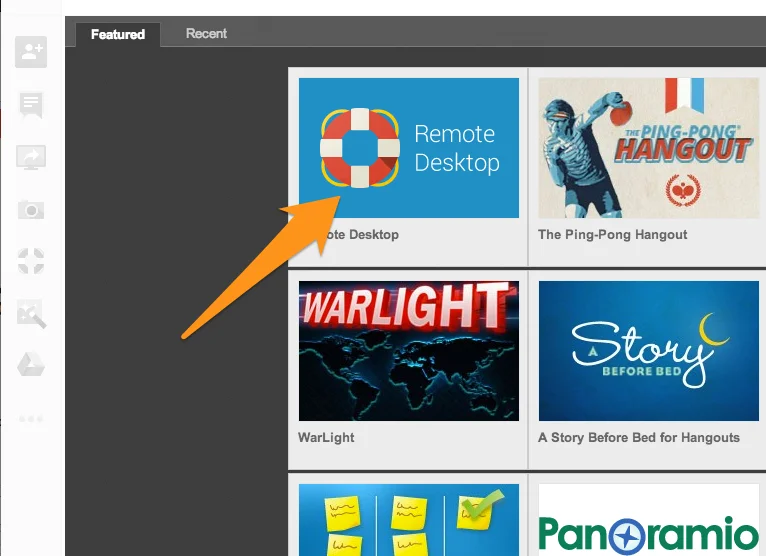 Remote Desktop in the more Apps menu.jpg