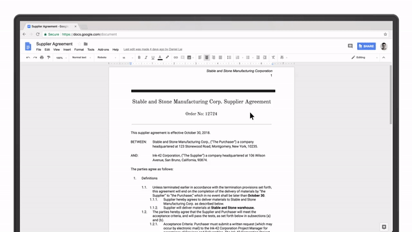 Easily review Versions and changes in Docs!