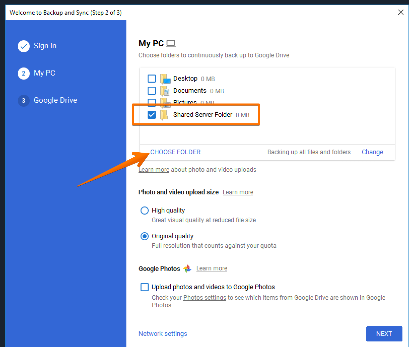 macdropany synchronize two folders together google drive