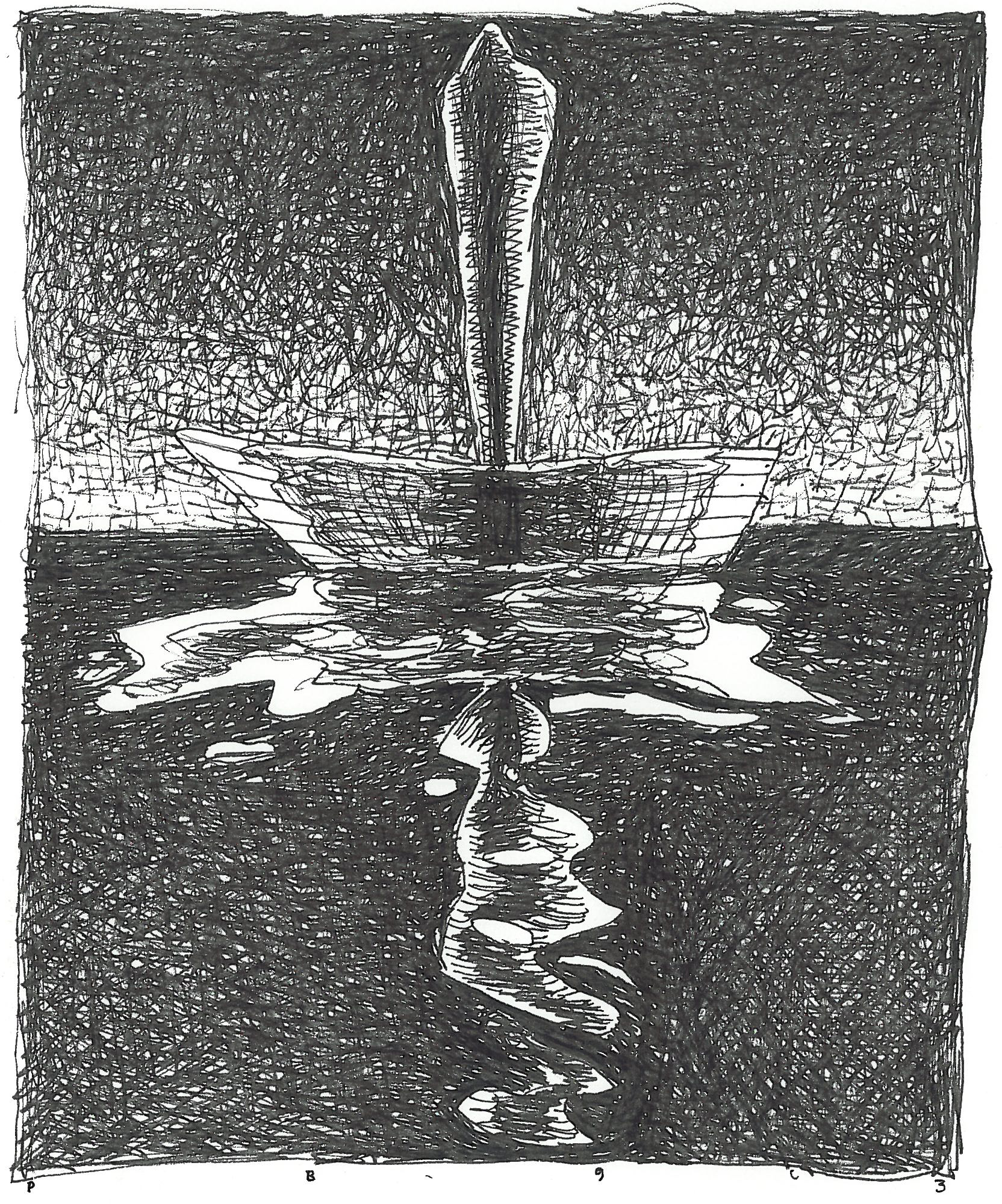  Pen and Ink - 5" x 6.5" - 1993  