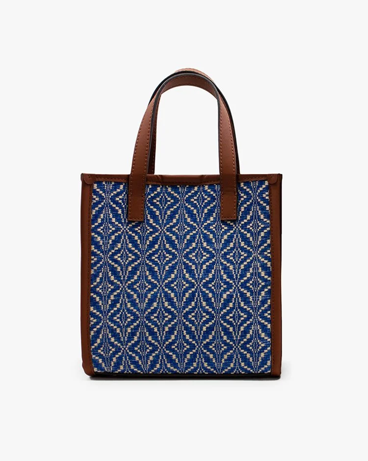 VI Small Hand Bag Diamond Eyes in dark brown cow hide leather