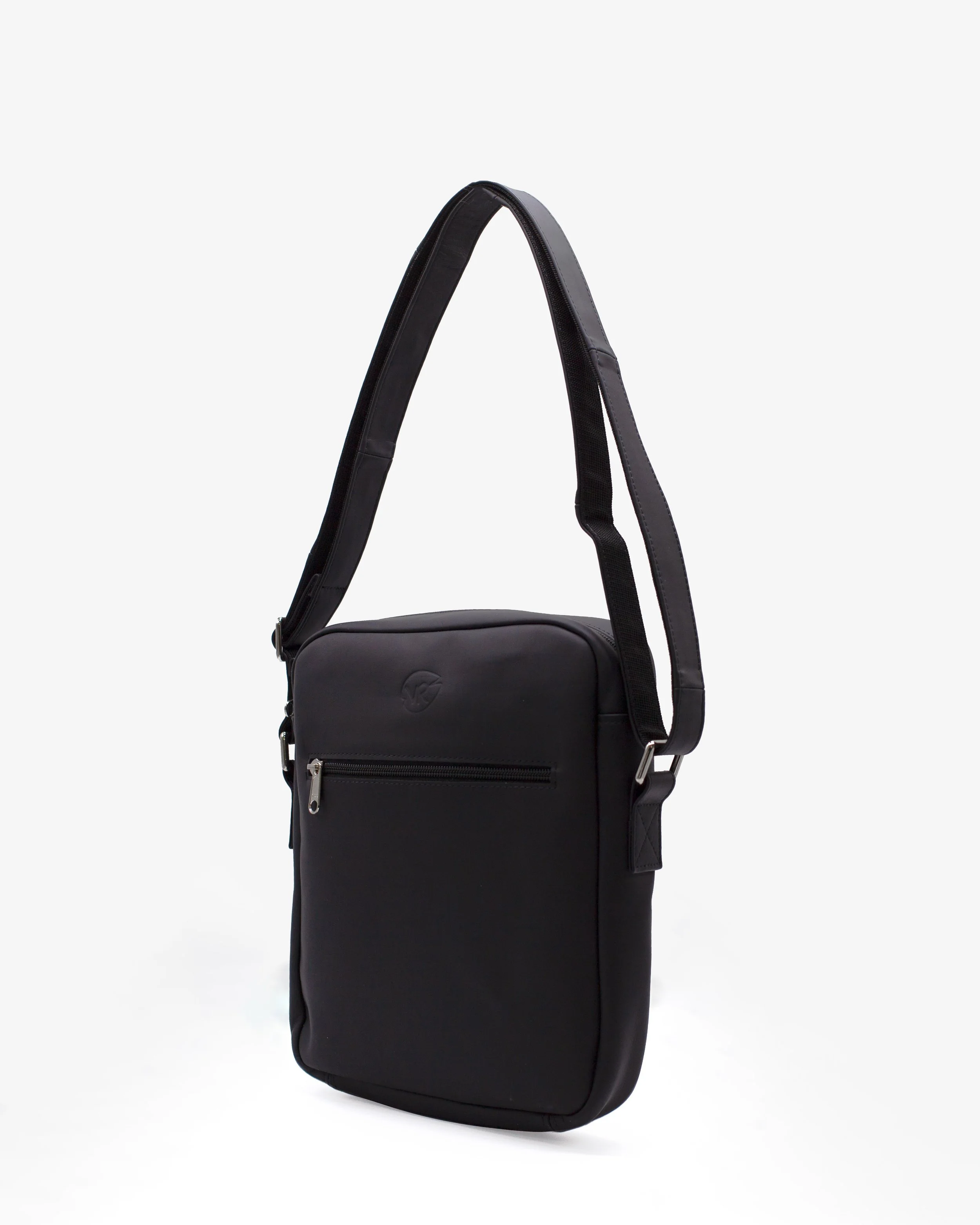 VR CROSSBODY BAG IN BLACK COWHIDE LEATHER