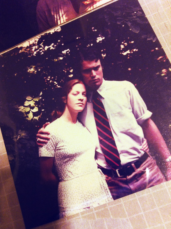 Family photo trolling in my mom's house. Mom and dad.