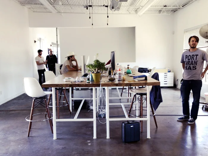 Said hi to the guys at Public School . They have a pretty amazing space with great big garage doors that open to the street and gorgeous standing desks. Very nice guys. Thanks for saying hi!