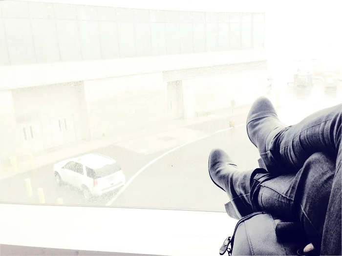And due to all the air traffic control issues as of late, hung out at the airport way too long awaiting the rescheduling of my cancelled flight back to NYC, watching raindrops bead on the tarmac. The down-time was welcome. More hours with my book and headphones before jumping right back into the grind in the ol' Man of of Hattan.