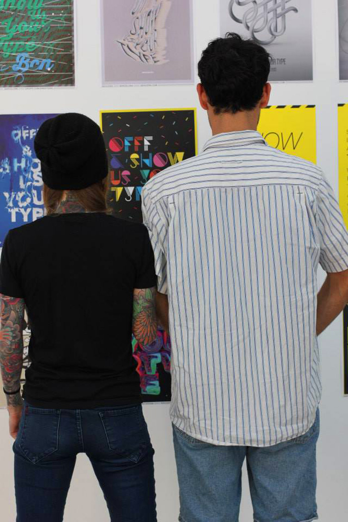 Hanging out with the awesome Mattia checking out the Show Us Your Type show and showing you our butts.