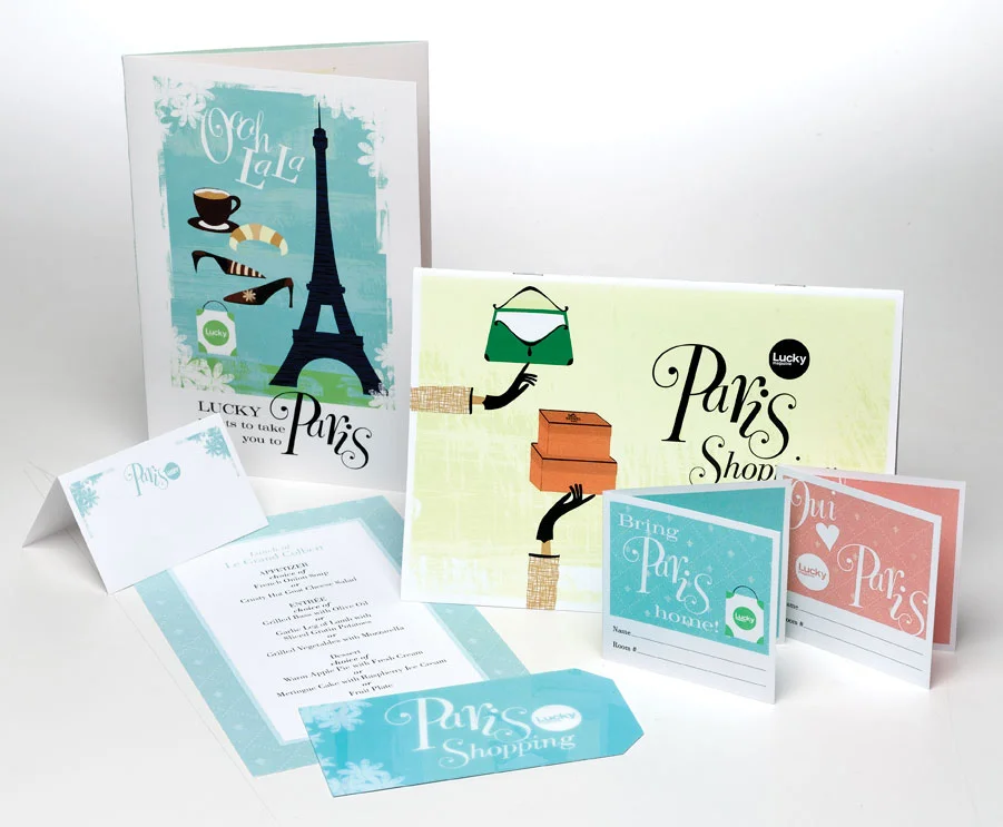Lucky Magazine Paris Shopping Collateral