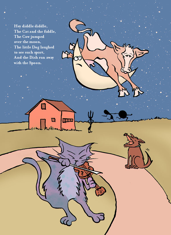 Hey Diddle Diddle from Pen & Ink Nursery Rhyme Series