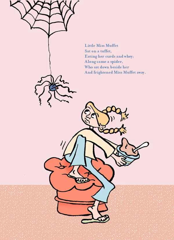 Little Miss Muffet from Pen & Ink Nursery Rhyme Series