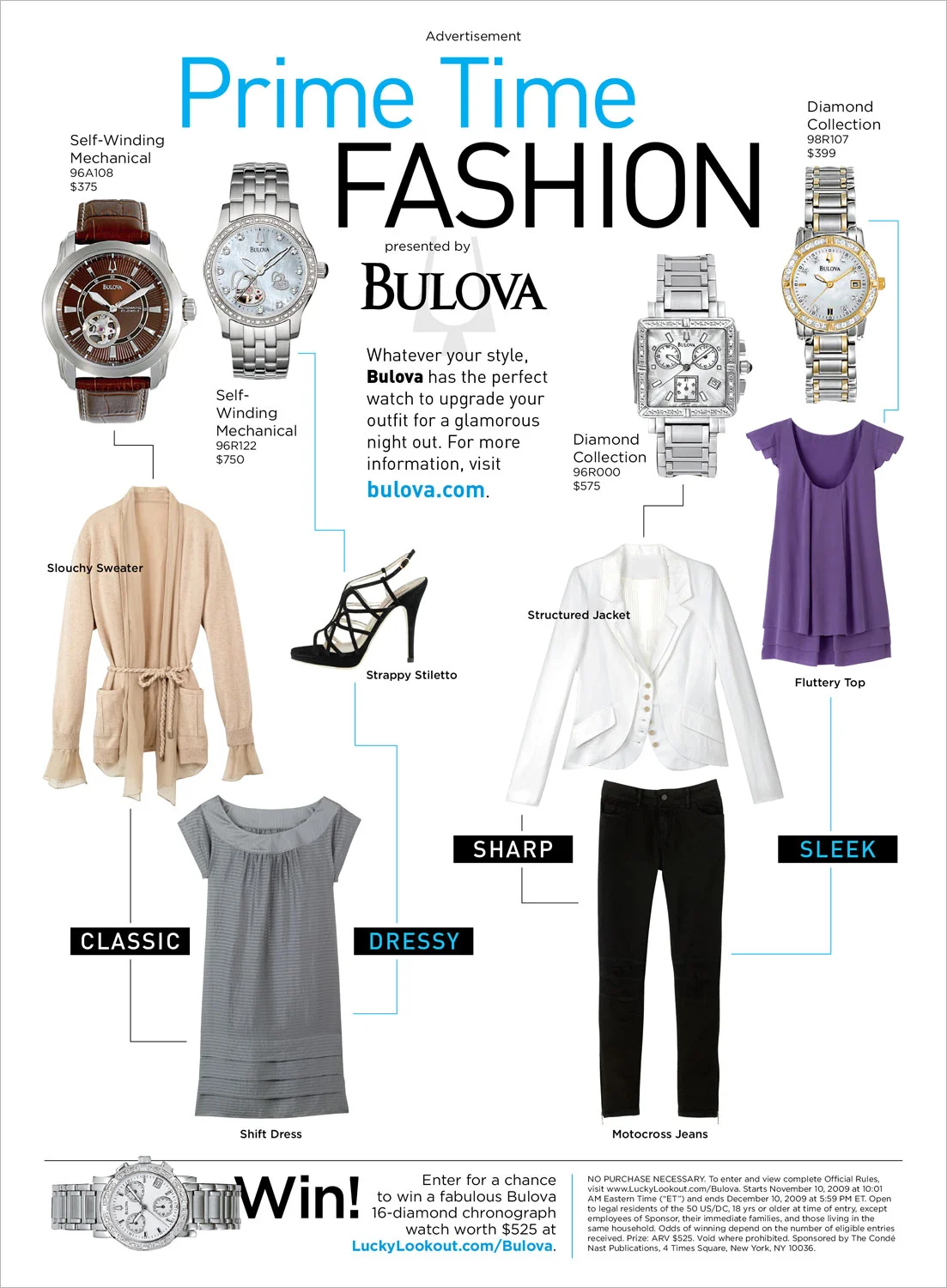 Bulova Advertorial for Lucky Magazine
