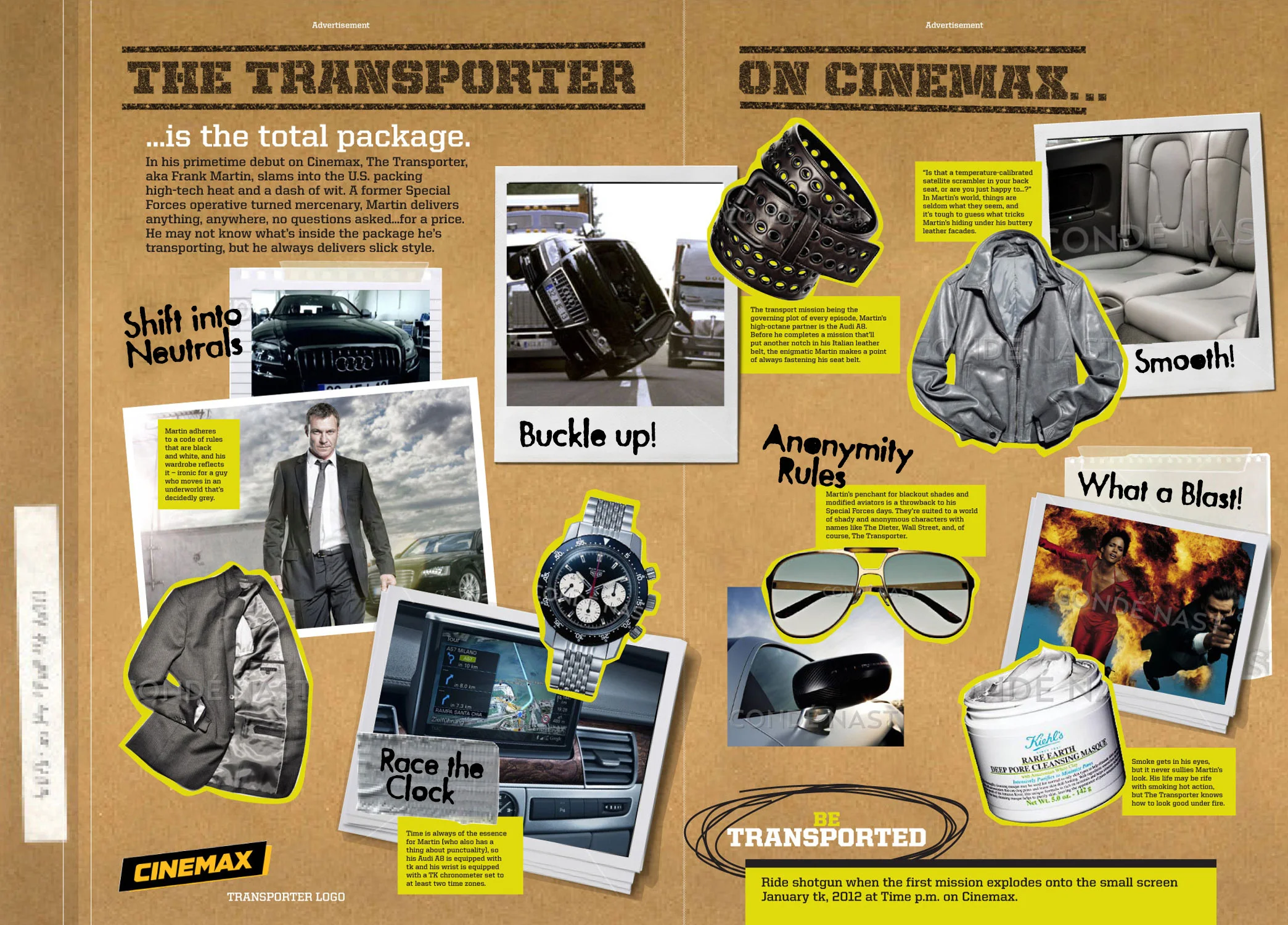 Cinemax Advertorial Comp for Condé Nast Publications
