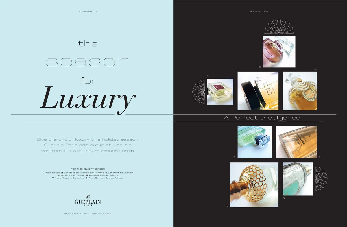 Guerlain Advertorial Comp for W Magazine