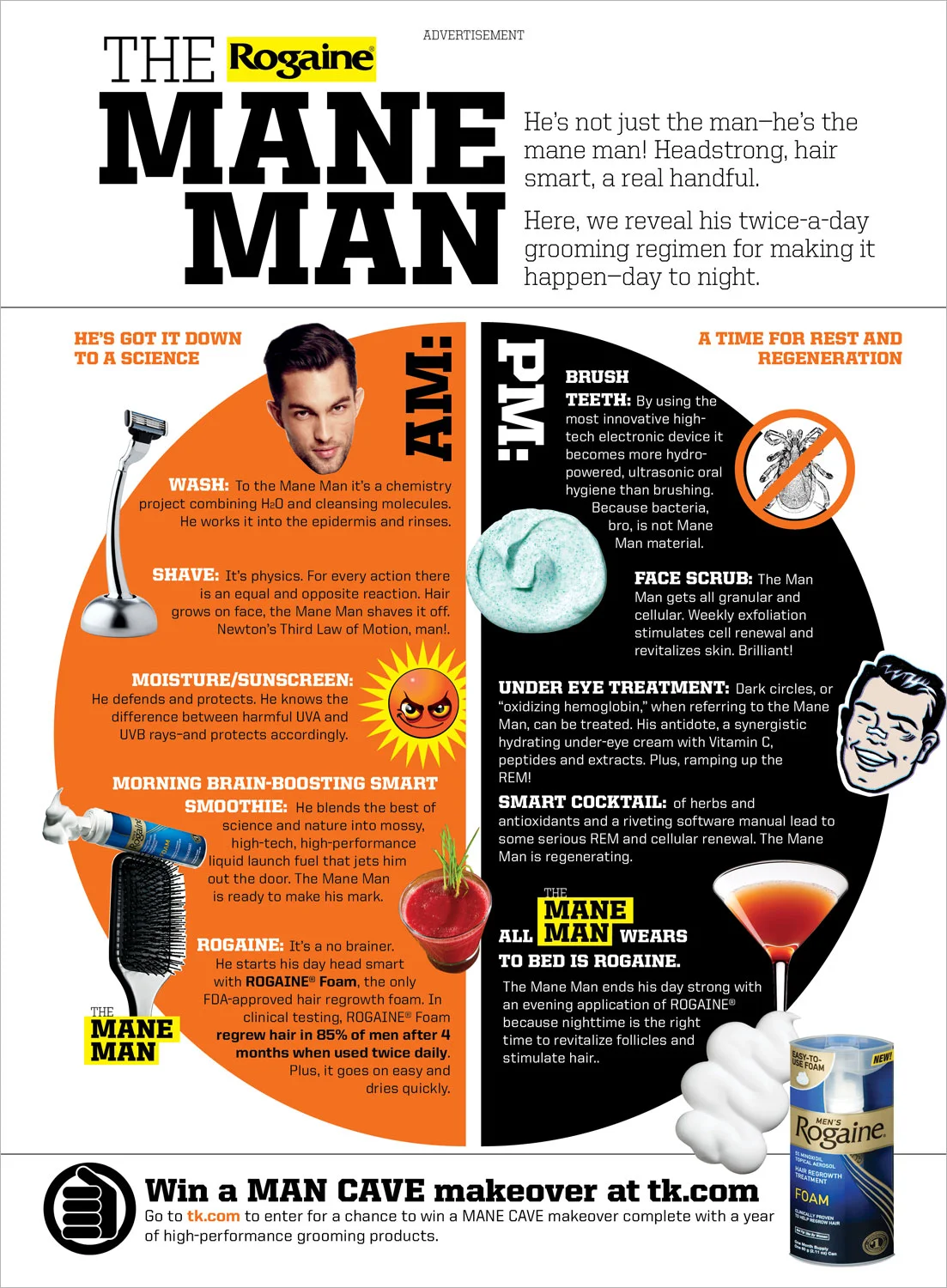 Rogaine Advertorial Comp for Condé Nast Publications