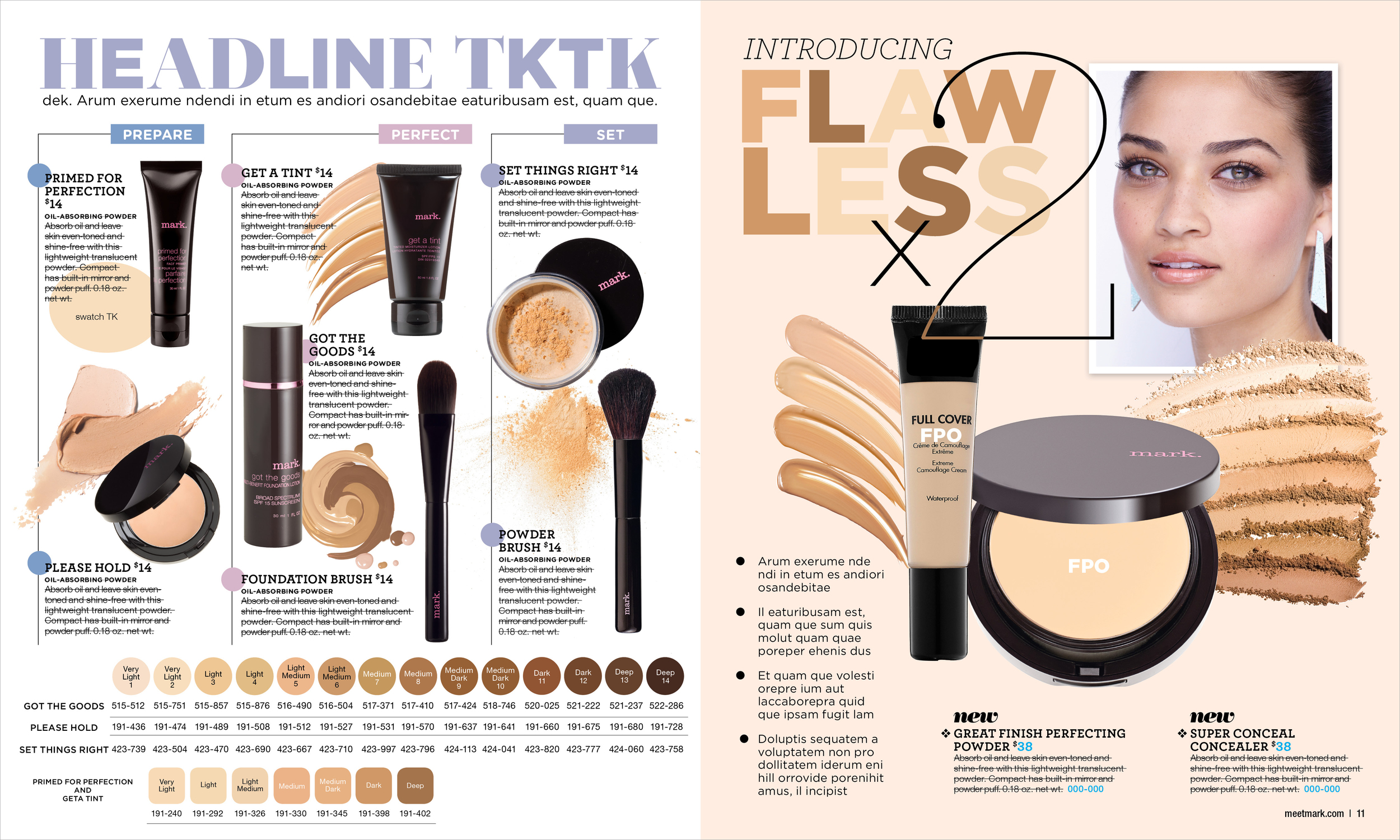 Spread for Avon mark. Magalog