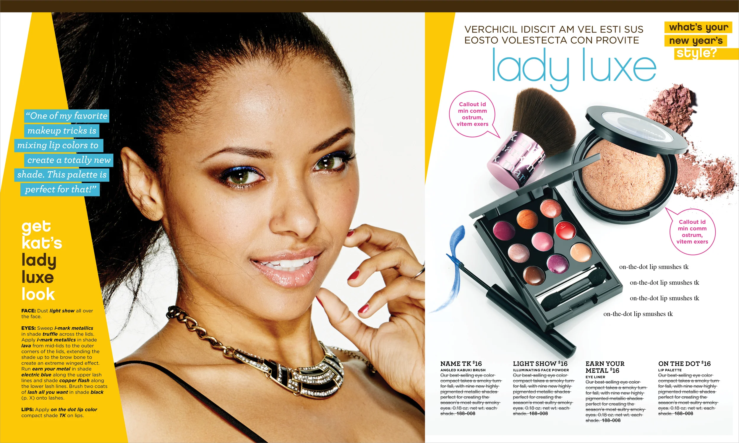 Spread for Avon mark. Magalog