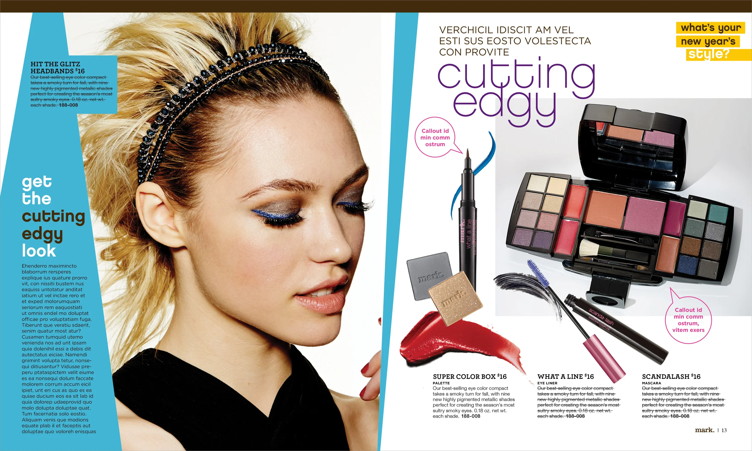 Spread for Avon mark. Magalog
