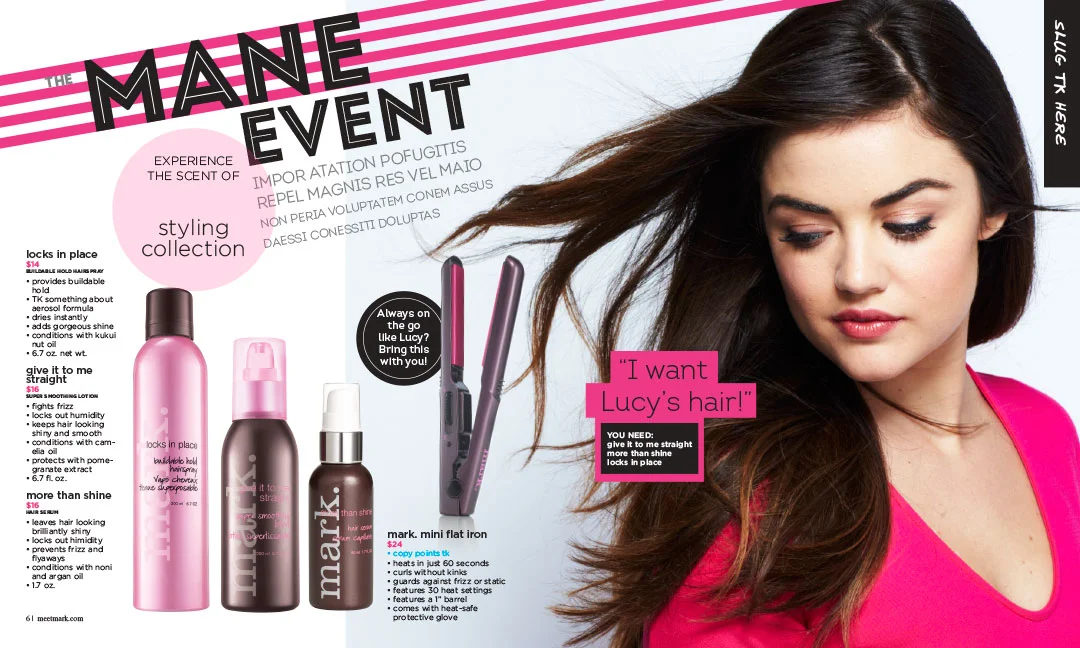 Spread for Avon mark. Magalog