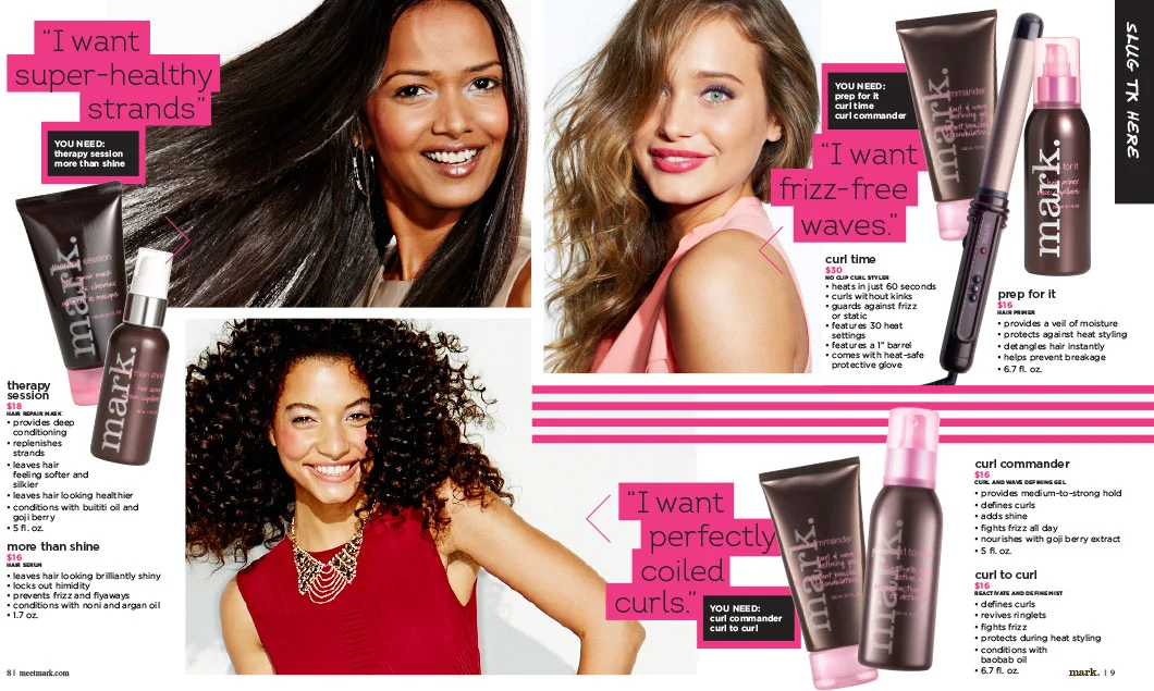 Spread for Avon mark. Magalog