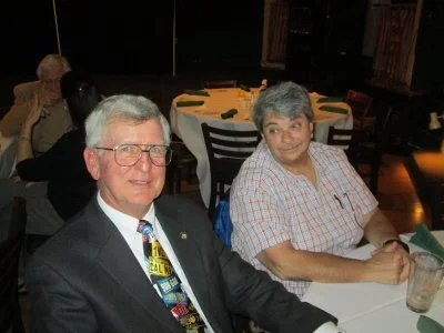 Al and T.J. finishing dinner.