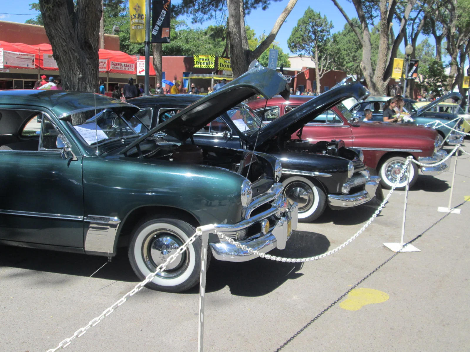 Bob's 1951 beside Joe's black merc and Al Griego's maroon merc