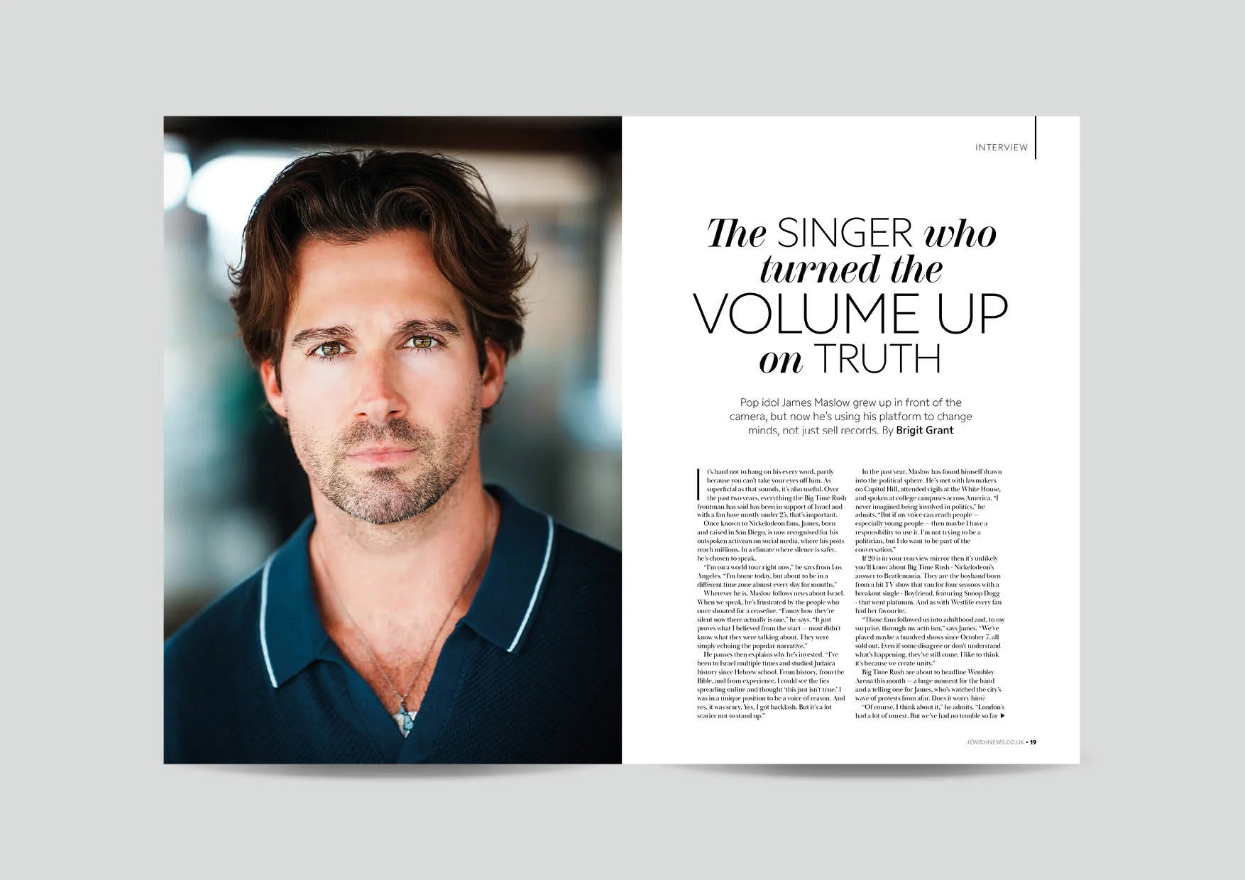 Editorial design for Jewish News Life Magazine