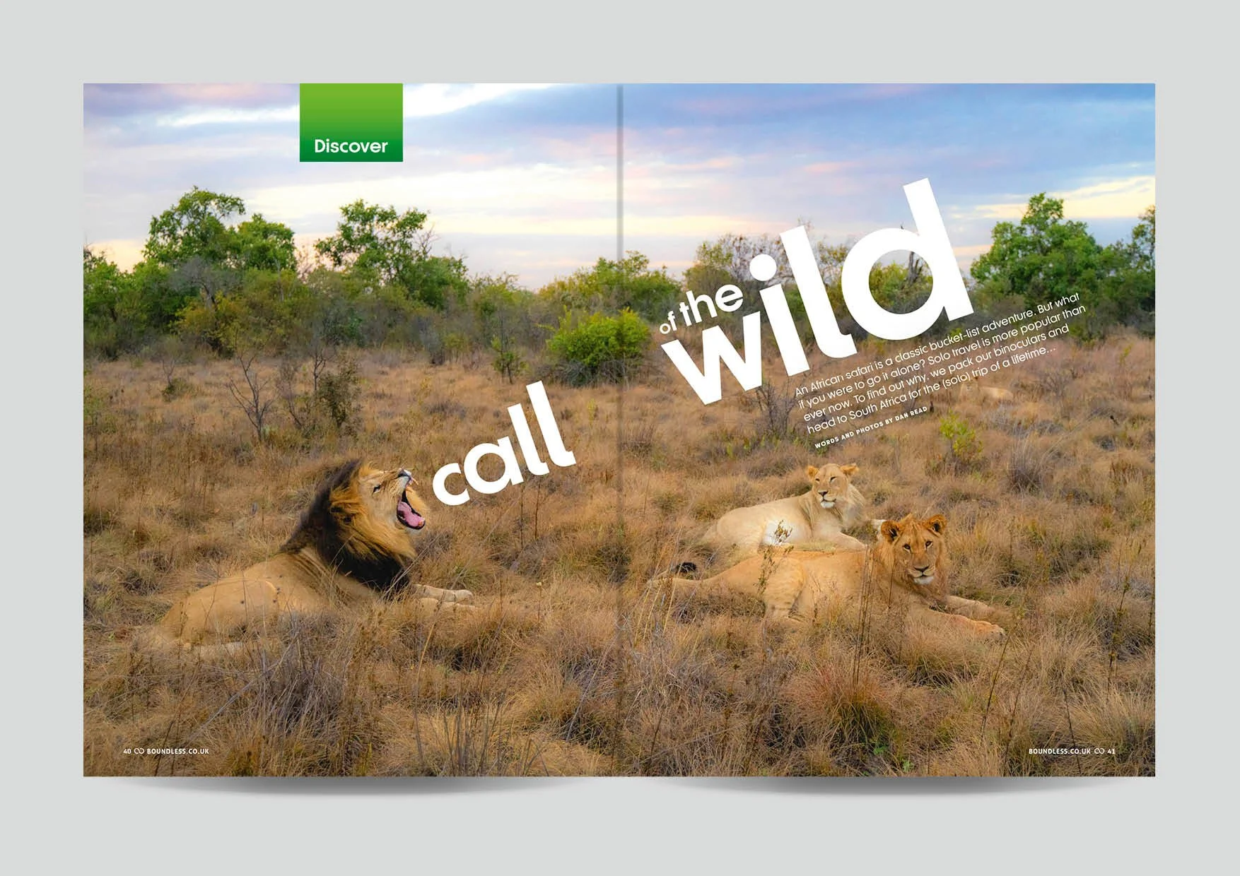 Editorial design for Boundless magazine 