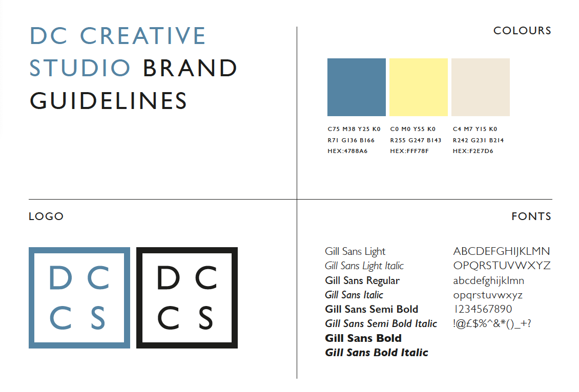 Brand identity for a Devon creative studio