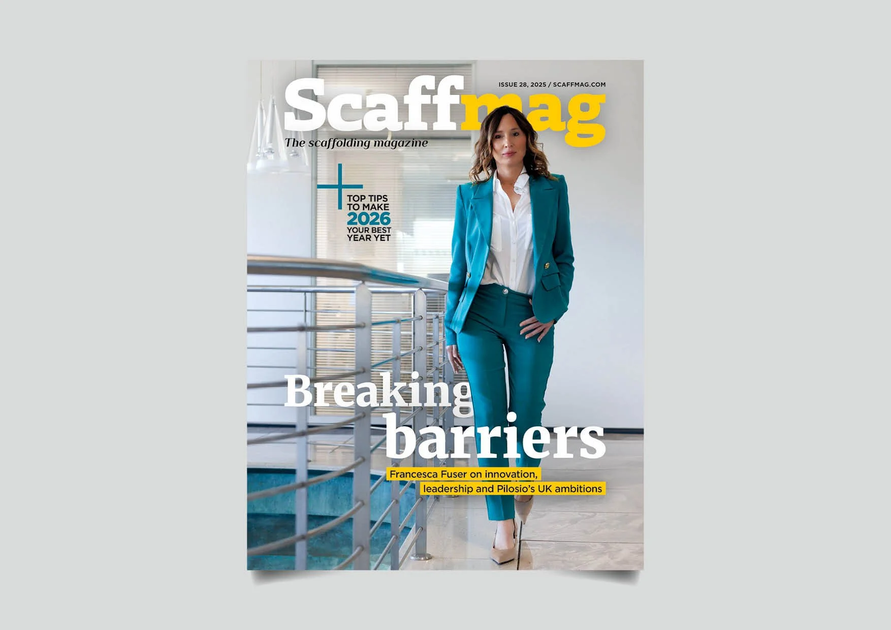 Editorial design for the trade magazine Scaffmag for scaffolders and construction workers