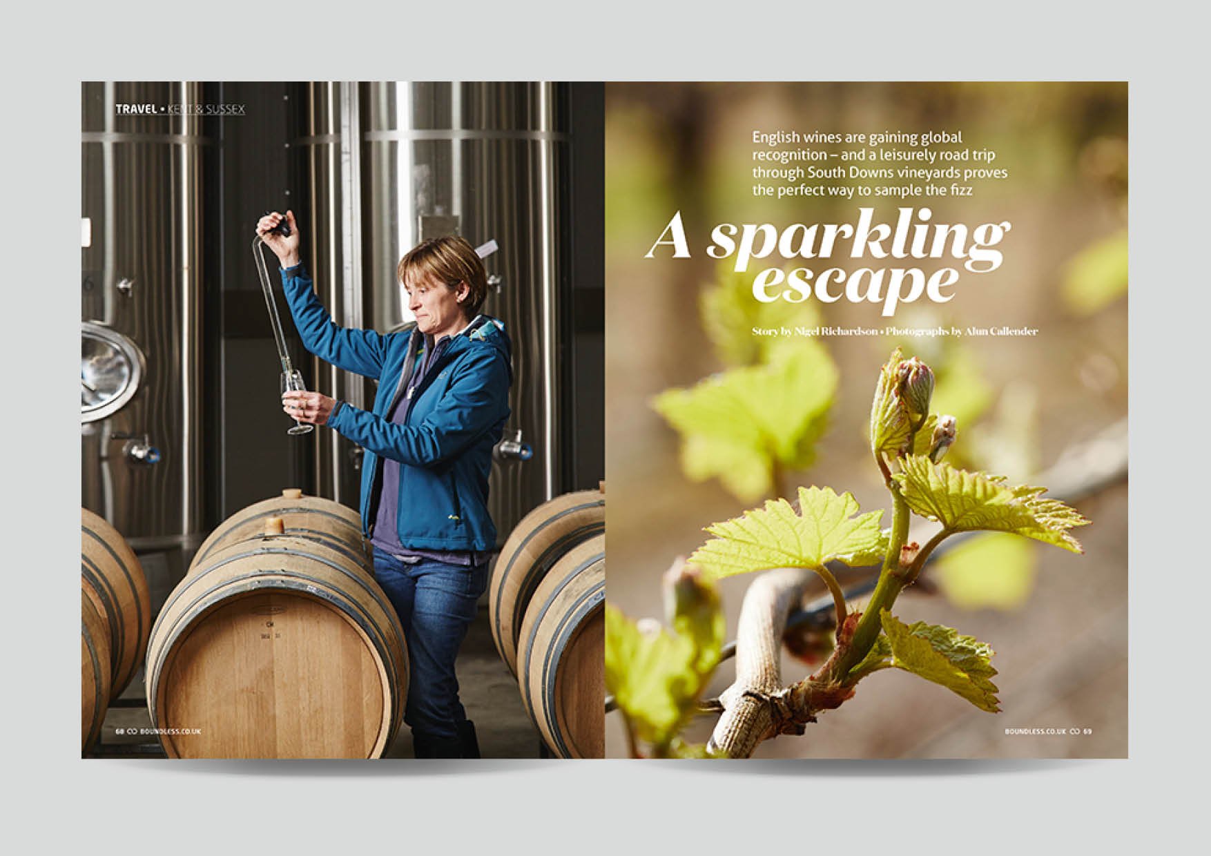 Editorial design for Boundless magazine 