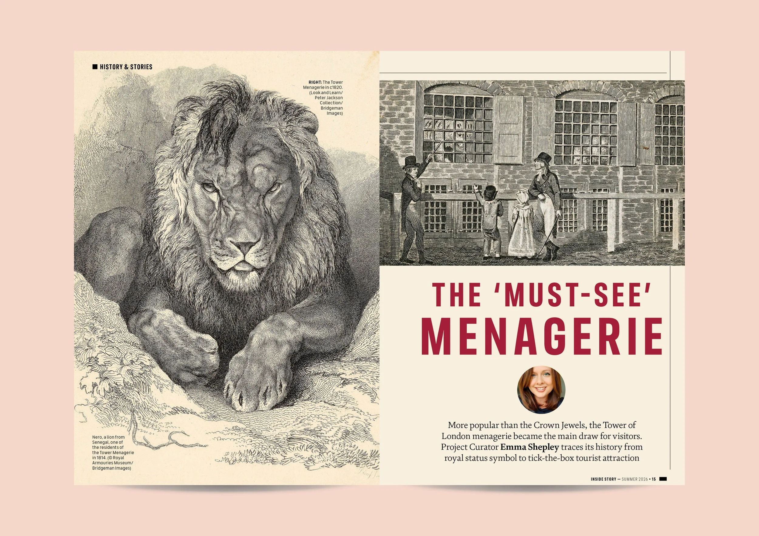 Inside Story magazine feature design for the Historic Royal Palaces