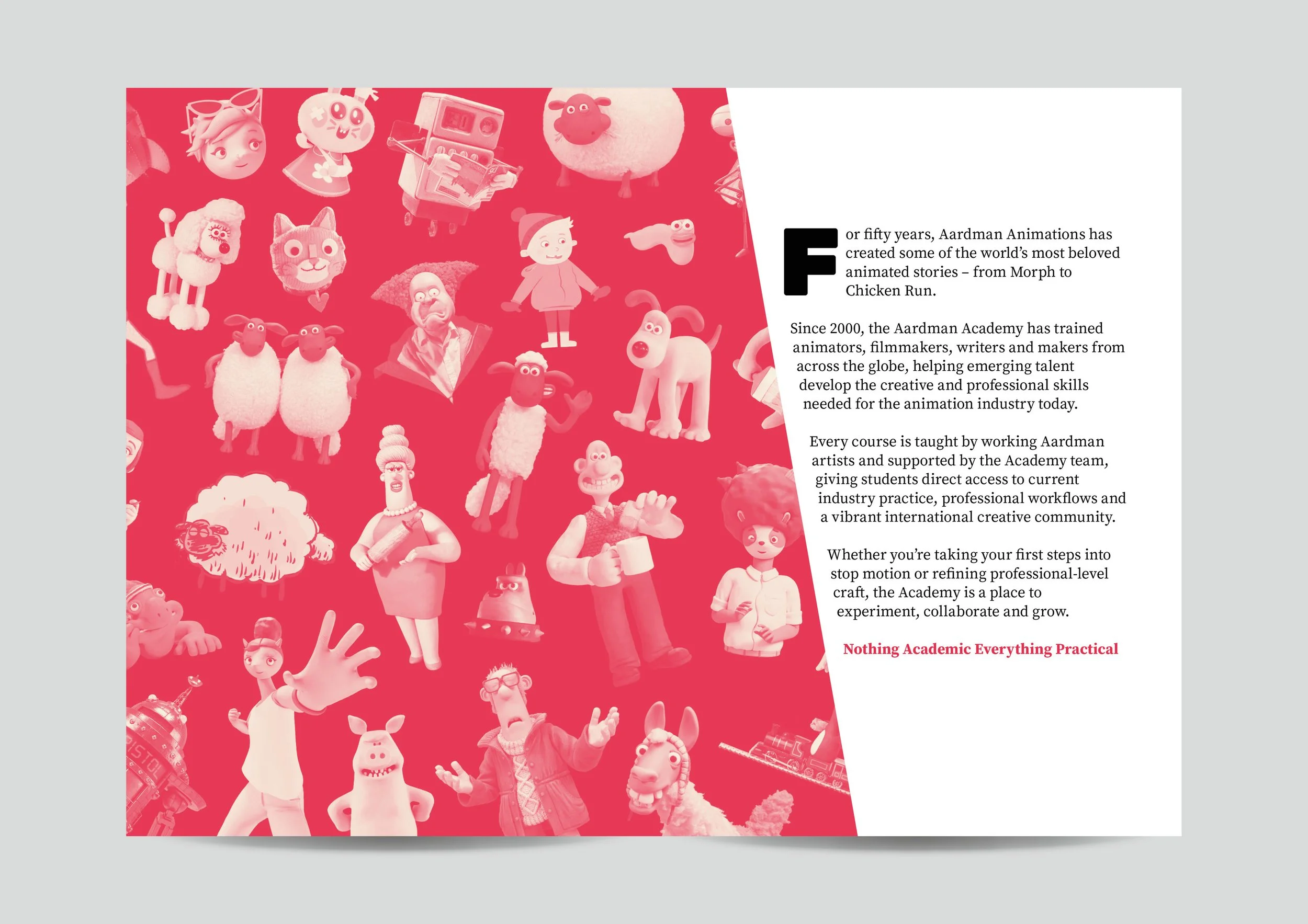 Aardman Academy Prospectus intro page