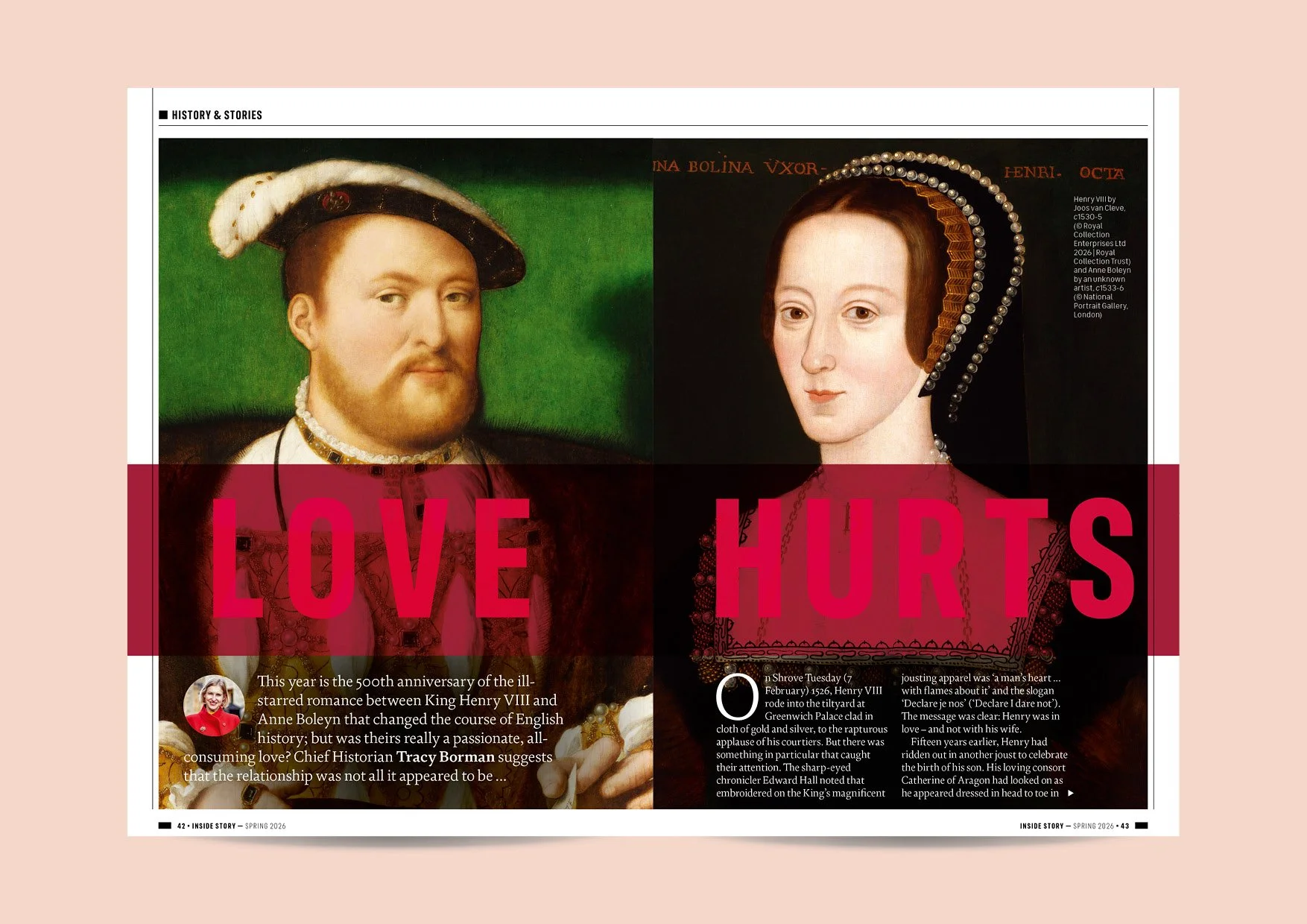 Inside Story magazine feature design for the Historic Royal Palaces