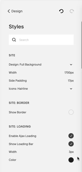 Site Styles With UI Tweaks