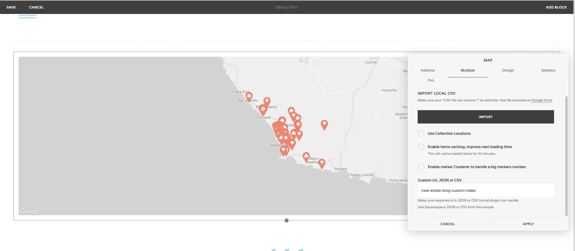 Wanderlust Realty - Using Synced Index Collection in Map Settings