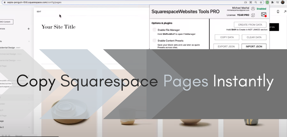 How to Copy Squarespace Pages Instantly with Extension Tool