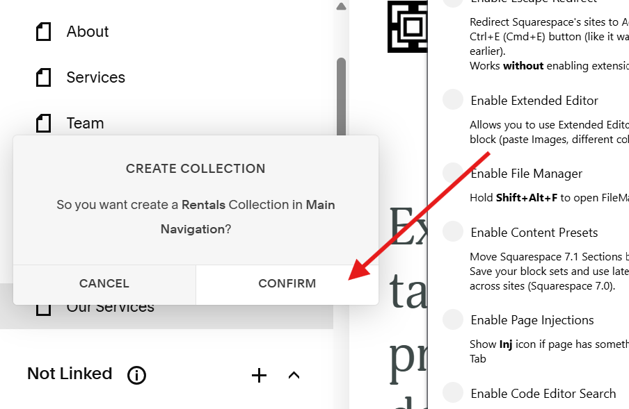 confirm create store collection.png