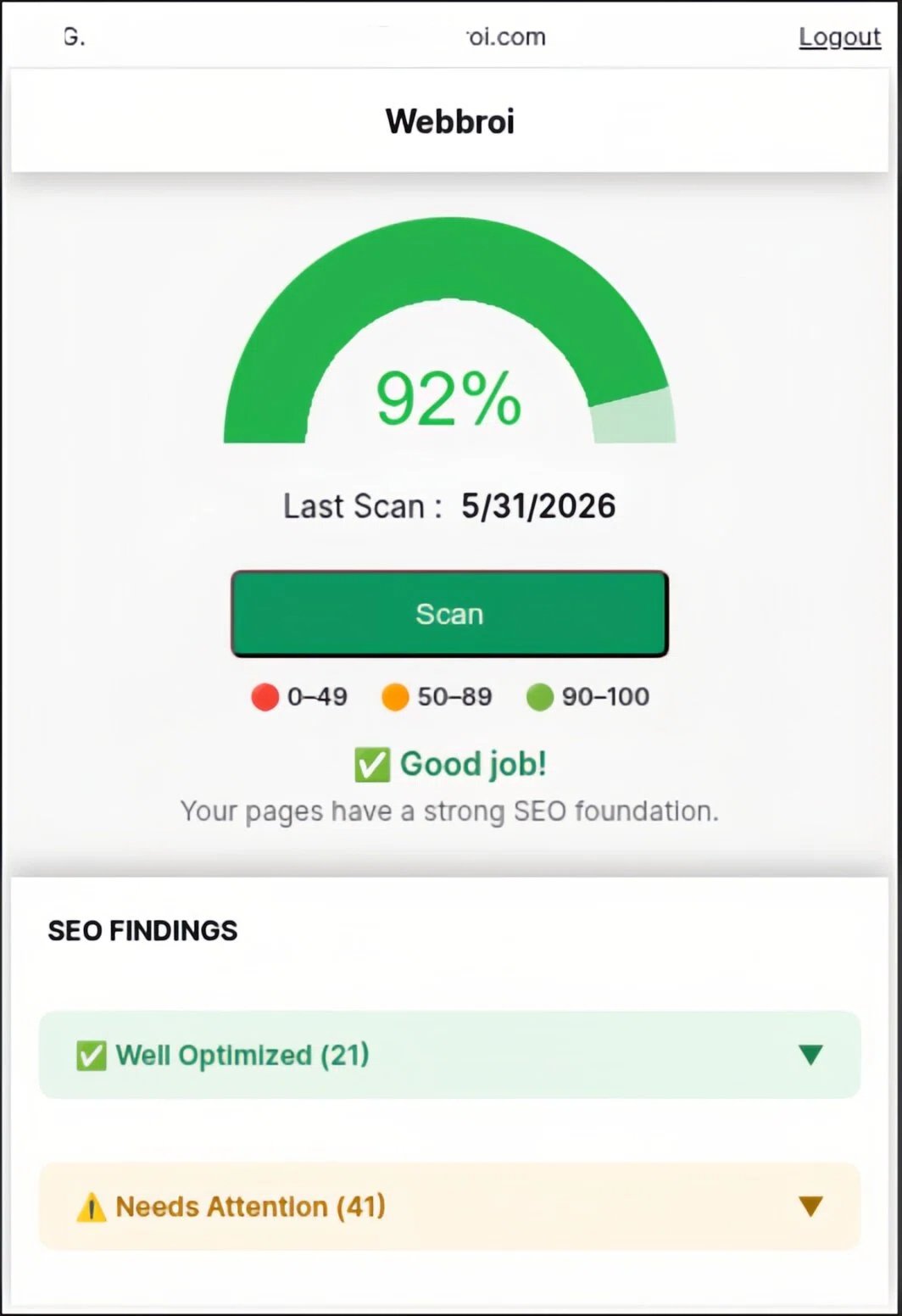 Squarespace SEO Grader Extension