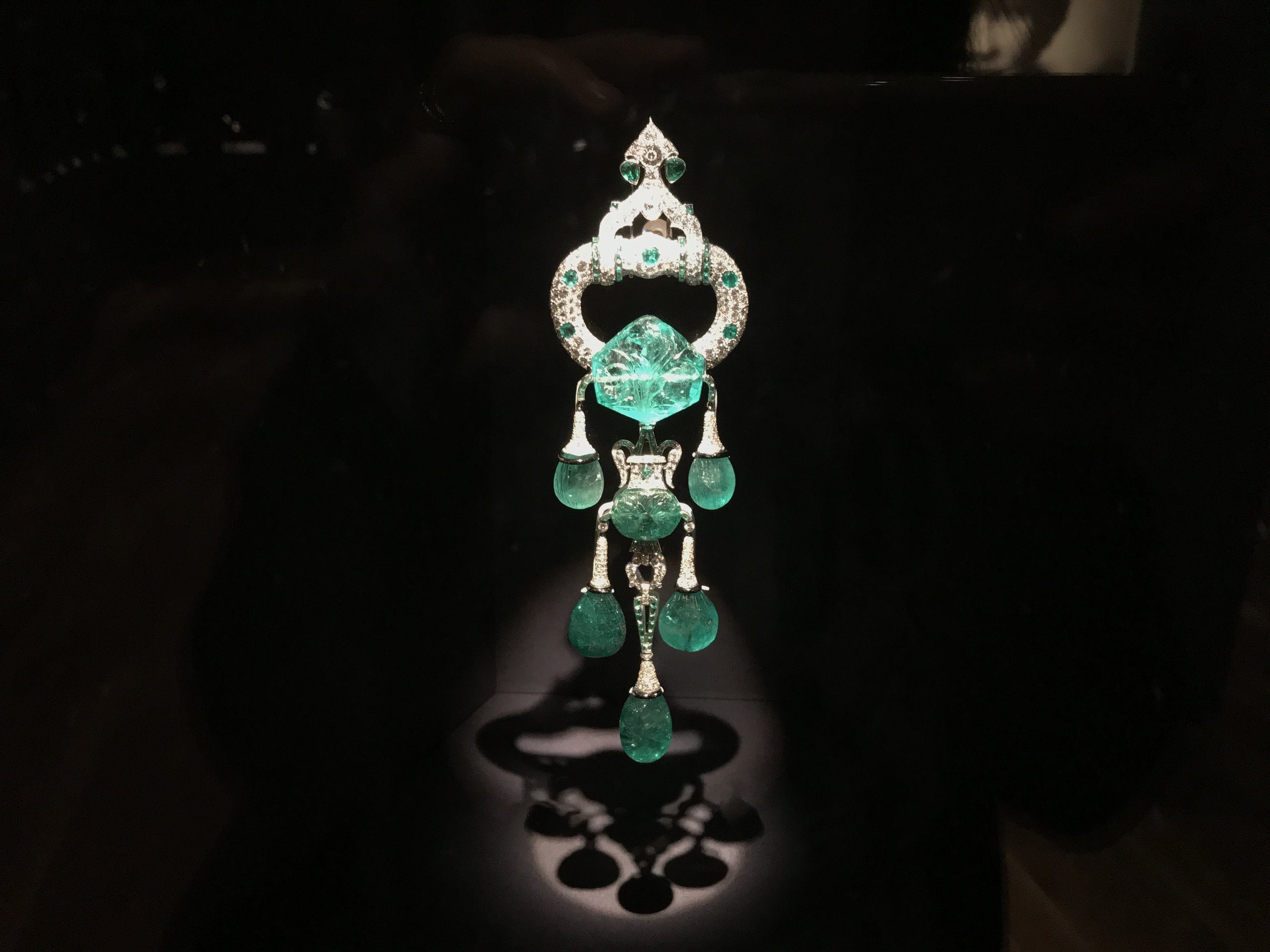 Seven carved 17th century Mughal emeralds