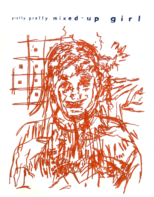 Pretty Pretty Mixed-up Girl   Watercolor, gouache and ink on board, 19-1/4" x 14-15/16", 2011