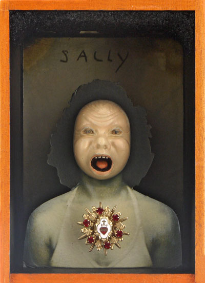 Sally Giclee prints, mixed media and found objects 6-1/8" x 4-3/8" x 4-3/16", 2014