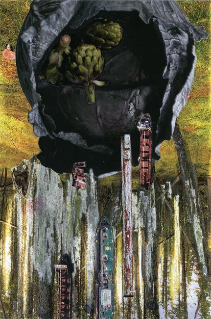 When the Shadows Fall   Collage, 6" x 4", 2015