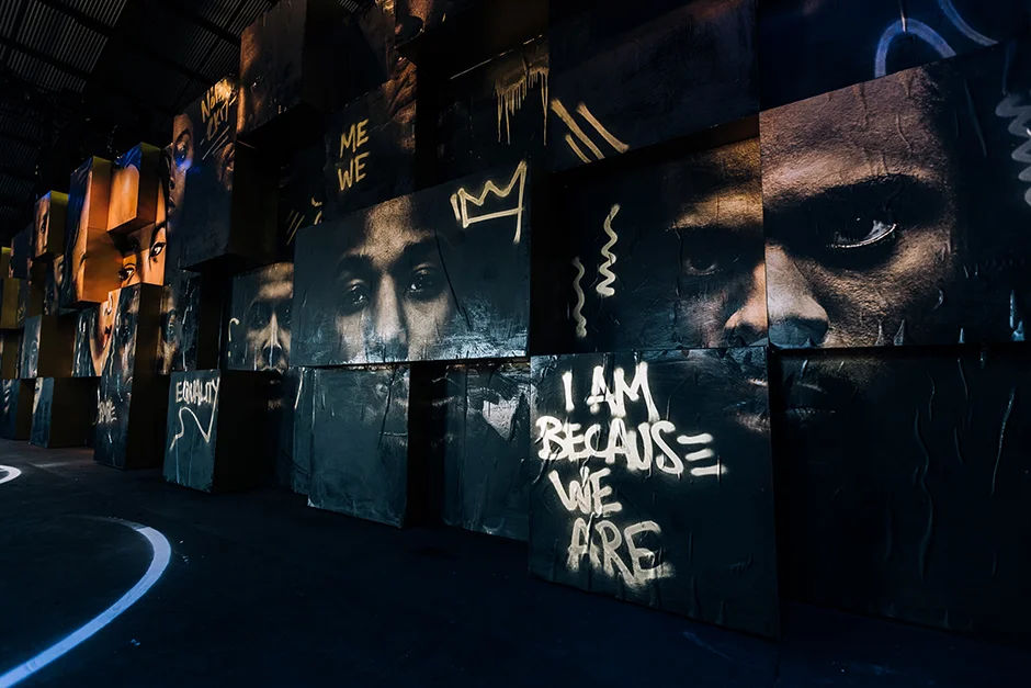 Dimensional Box wall - collaboration of #bmike and #Nikebasketball