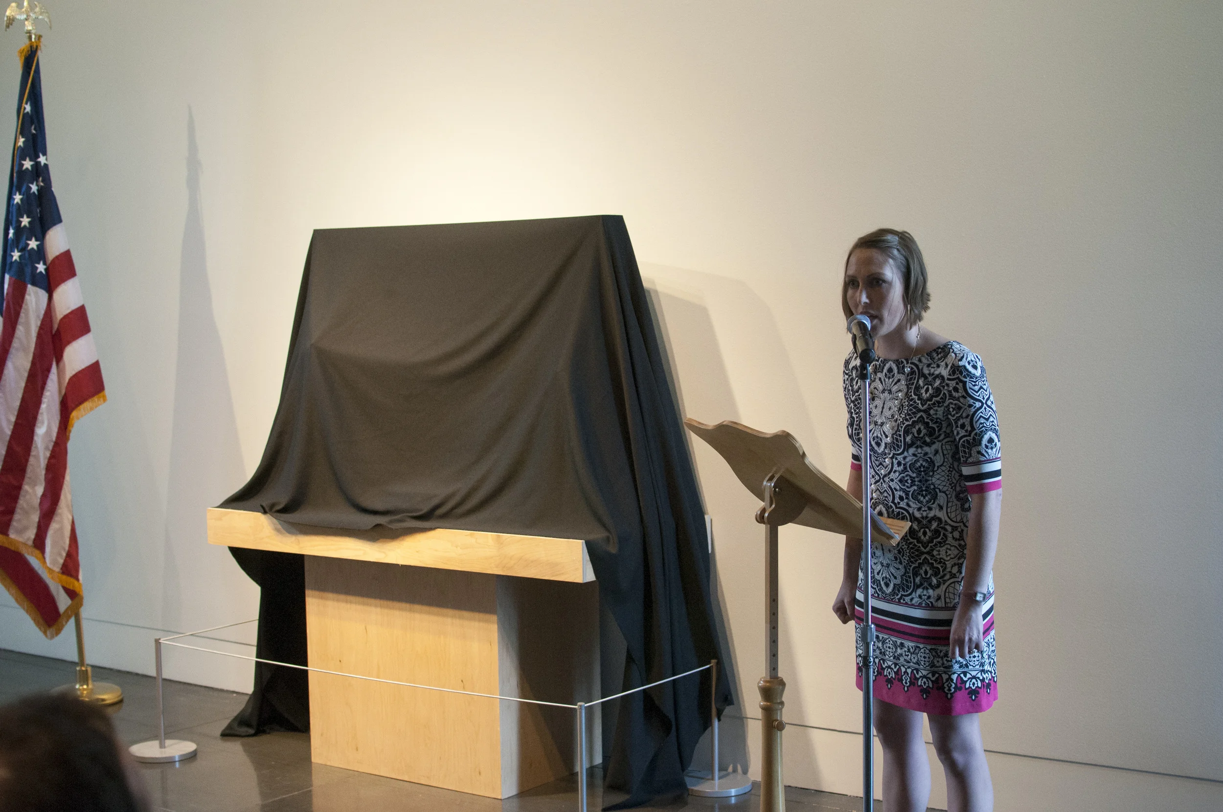 Rees sharing about the creation of the Memorial