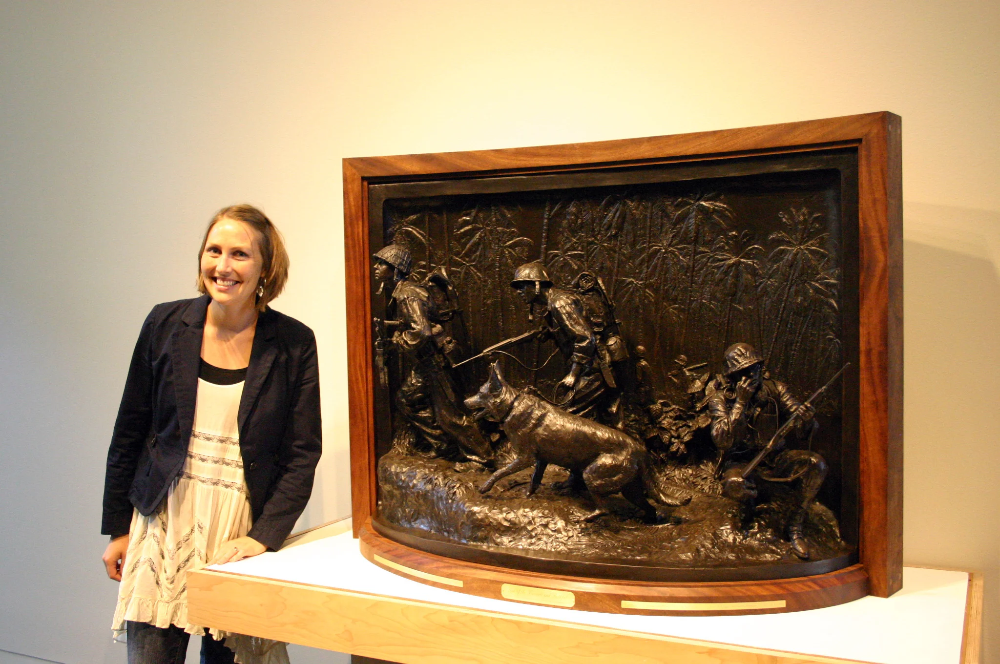 Mardie Rees next to "Soul of the Forward & Faithful"