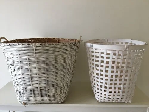 WHITE WICKER BASKETS $5 EACH