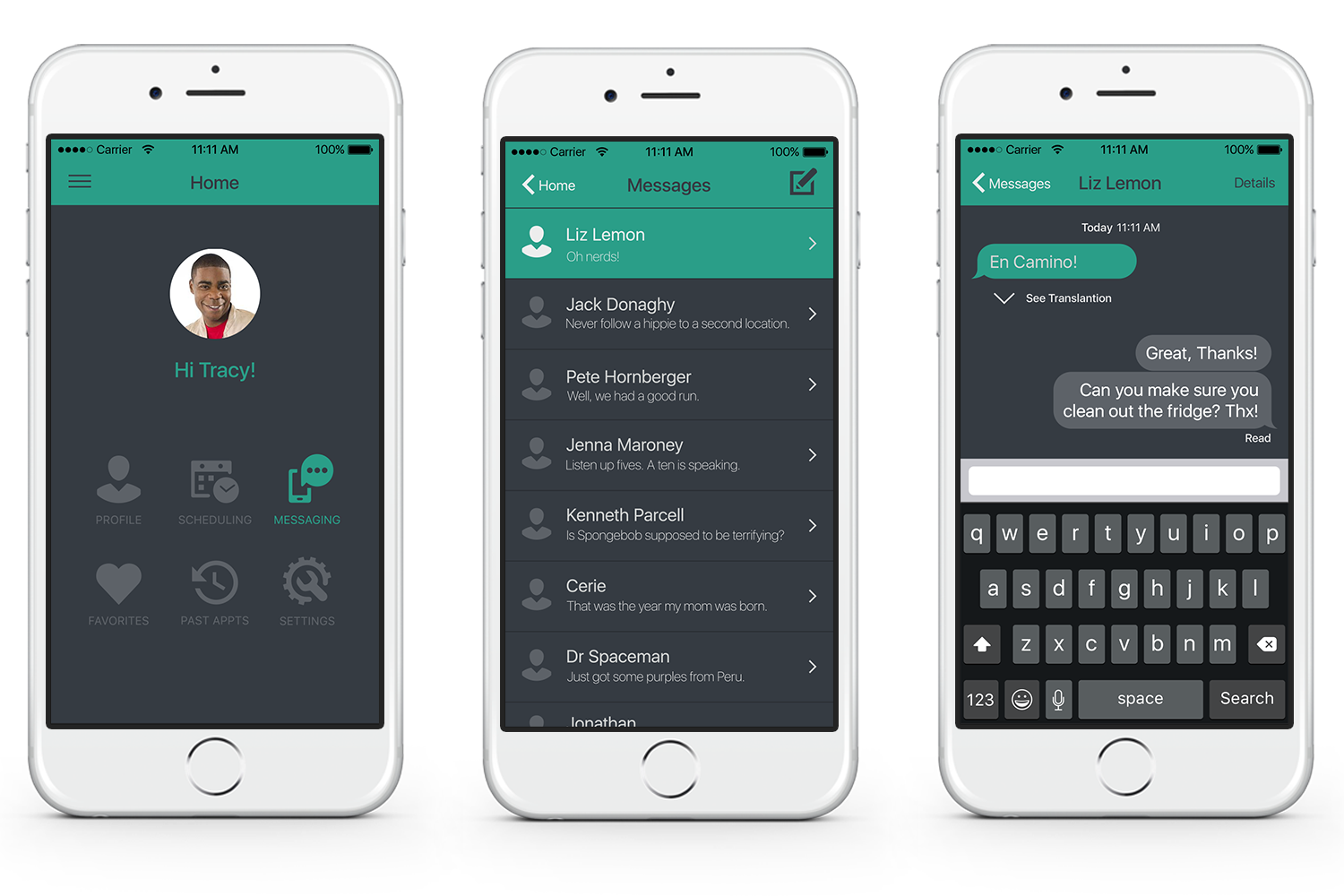 Messaging Screens