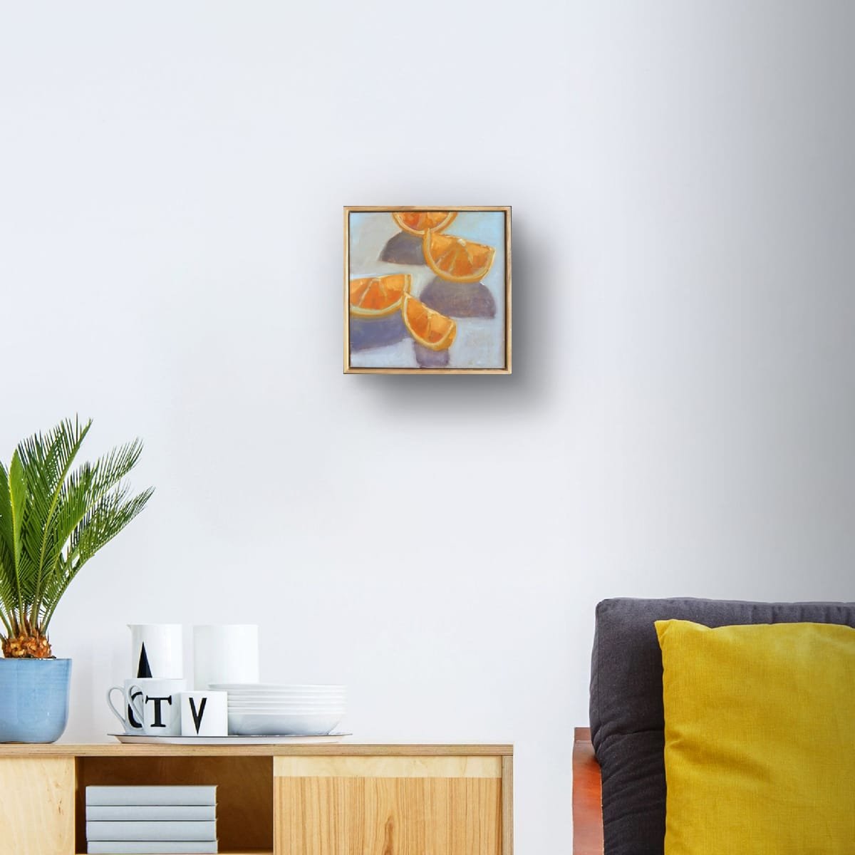 Quarter Time Oil on Linen, Floating Frame, 300x300mm $800