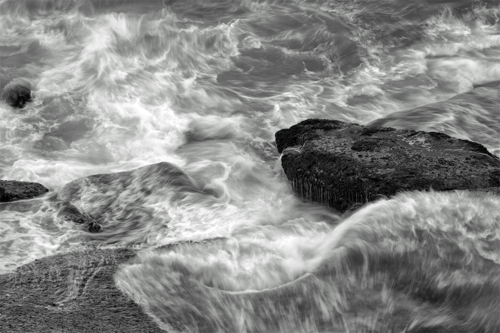 Rock shelf at Bronte - water coverage showing waterfall effect is created with just enough exposure time